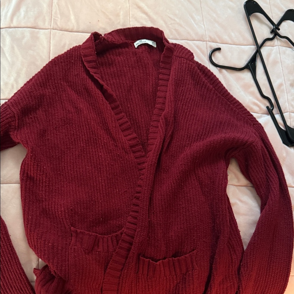 Hollister Deep Red Women's Cardigan